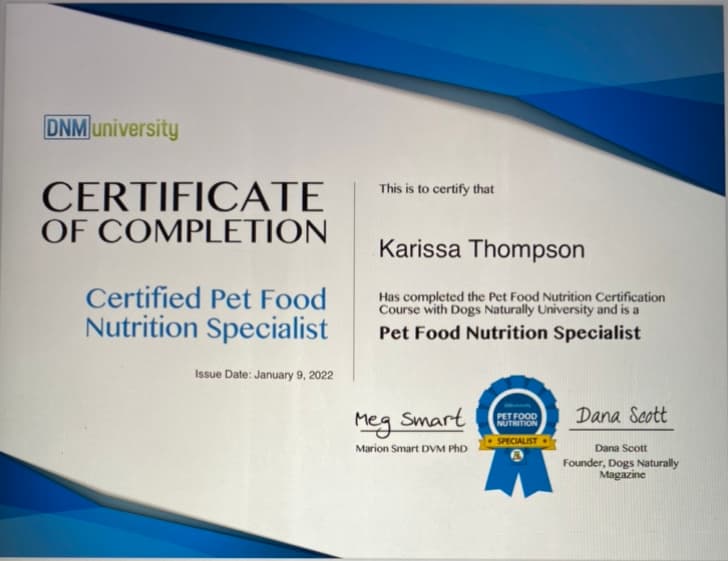 Pet Food Nutrition Specialist Certification